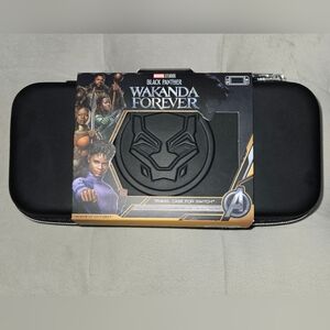 Black Panter Wankanda Forever Travel Case For Switch Marvel, 10.24 x 4.84, Black